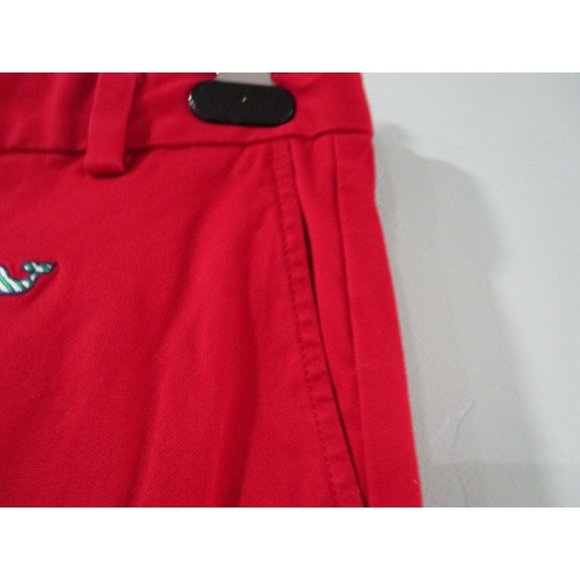 Vineyard Vines Candy Cane Strip Whale Embroidered Red Holiday Pants Boys 12 GUC - Picture 16 of 16